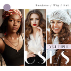Dreamlover Brown Black Wig Grip Band 2pcs for Women Adjustable Headband for Keeping Wigs in Place Non Slip Comfortable Breathable Hair Styling Tool