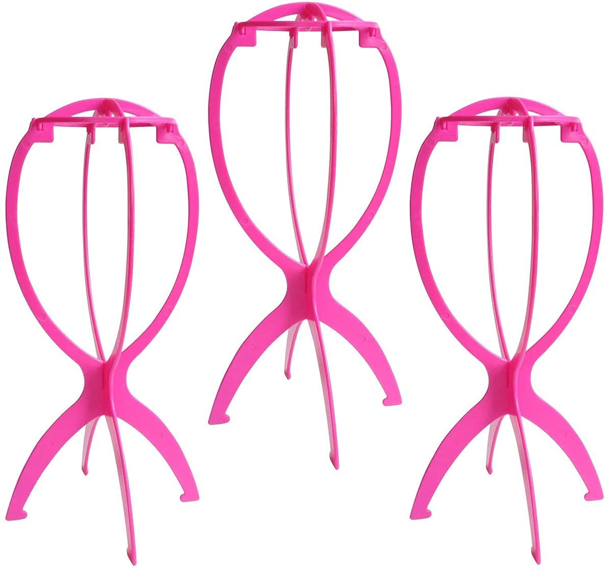 Dreamlover Wig Stand, Wig Head Stand, Wig Holder for Multiple Wigs, Black, 3 Pack