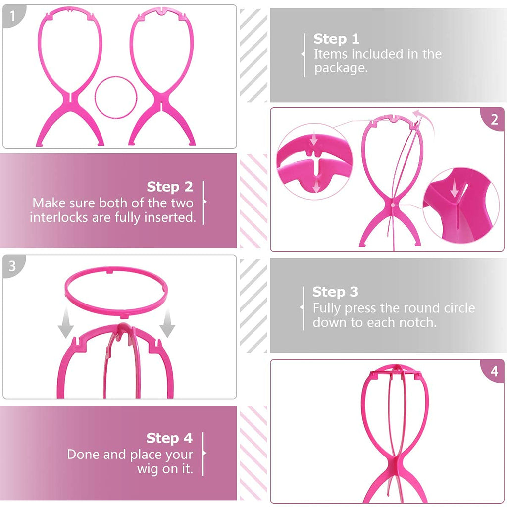 Dreamlover Wig Head Stand for Travel, 2 Packs