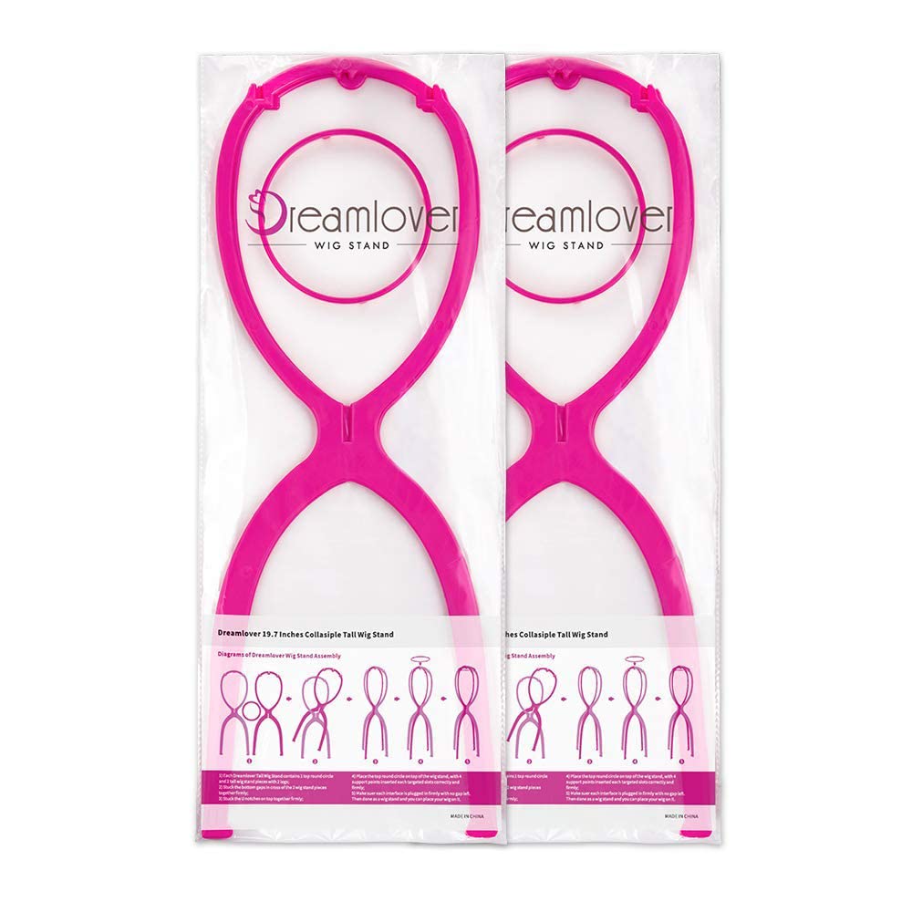 Dreamlover Wig Head Stand for Travel, 2 Packs