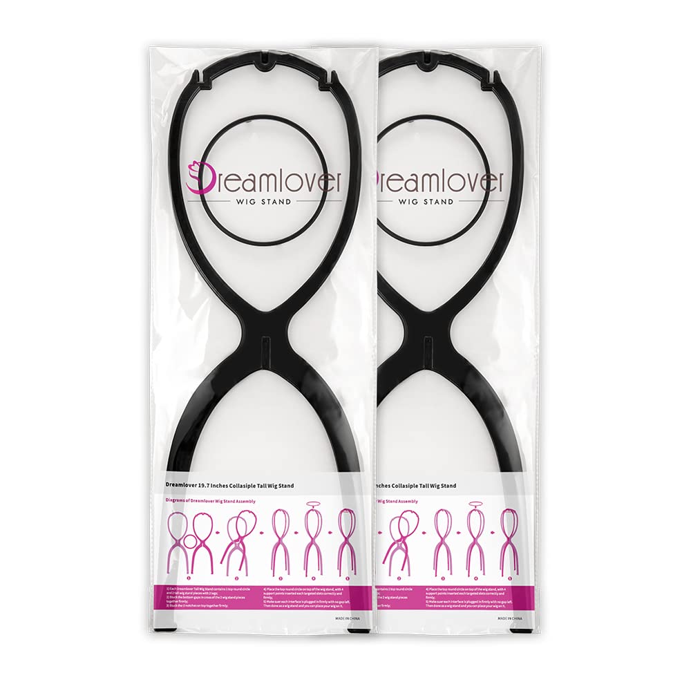 Dreamlover Wig Head Stand for Travel, 2 Packs