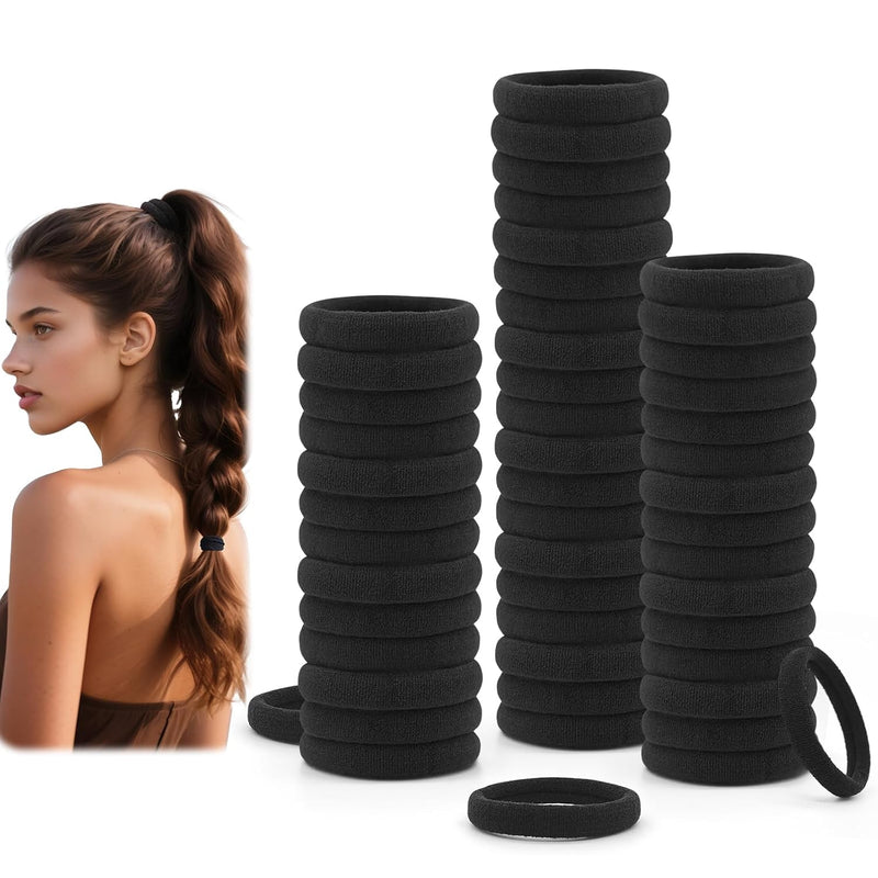 Dreamlover Seamless Hair Ties for Thick Hair, Stretchy, Durable Ponytail Holders, Ideal Gift for All Ages, Perfect for Gym or Home Use, Neutral Color, 50 Pieces