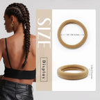Dreamlover Seamless Hair Ties for Thick Hair, Stretchy, Durable Ponytail Holders, Ideal Gift for All Ages, Perfect for Gym or Home Use, Neutral Color, 50 Pieces
