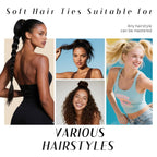 Dreamlover Seamless Hair Ties for Thick Hair, Stretchy, Durable Ponytail Holders, Ideal Gift for All Ages, Perfect for Gym or Home Use, Neutral Color, 50 Pieces