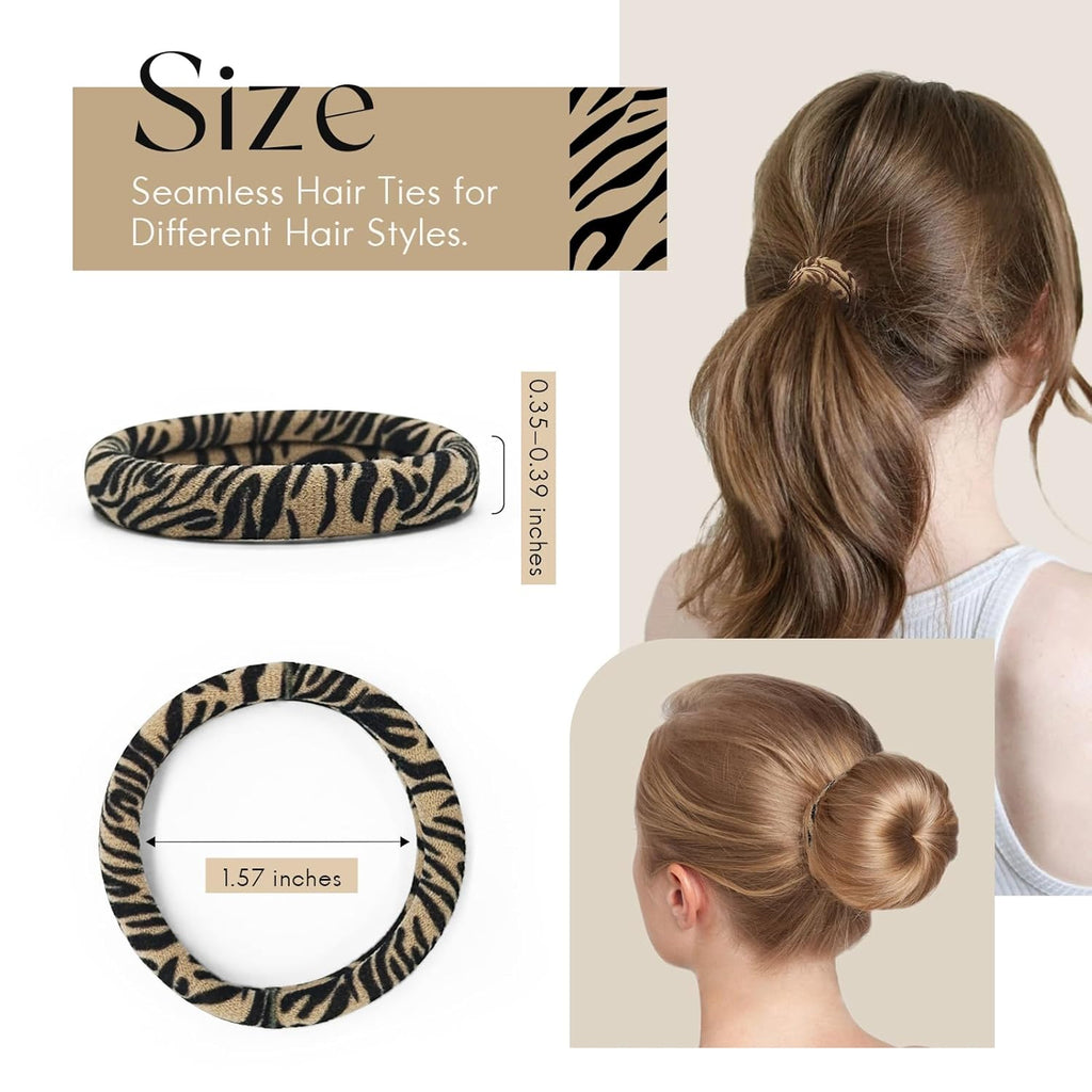 Dreamlover Seamless Hair Ties for Thick Hair, Stretchy, Durable Ponytail Holders, Ideal Gift for All Ages, Perfect for Gym or Home Use, Neutral Color, 50 Pieces