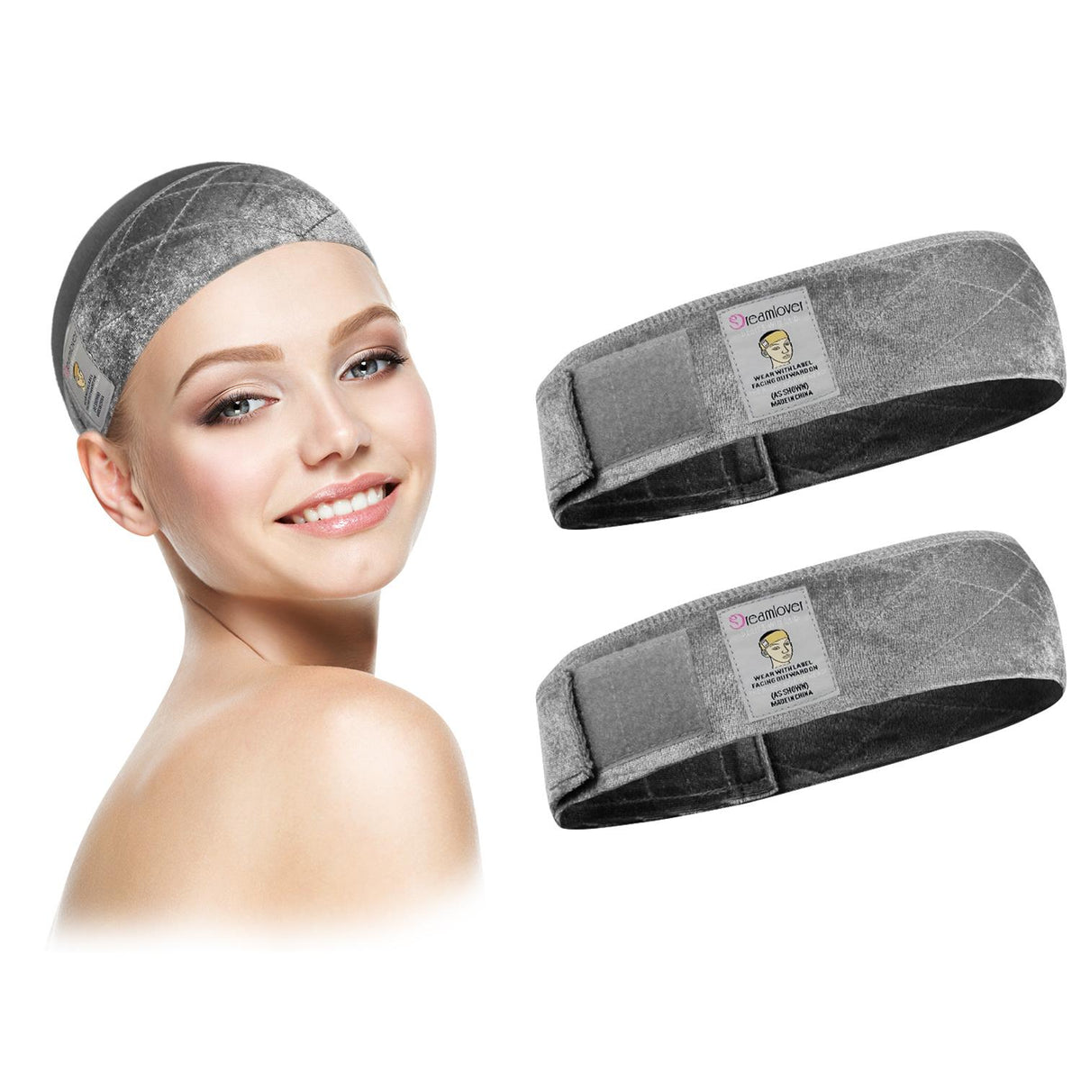 Dreamlover Bandeau Adhésif pour Perruque Marron Noir 2 Pièces pour Femmes Bandeau Réglable pour Maintenir les Perruques en Place Antidérapant Confortable Respirant Outil de Coiffure