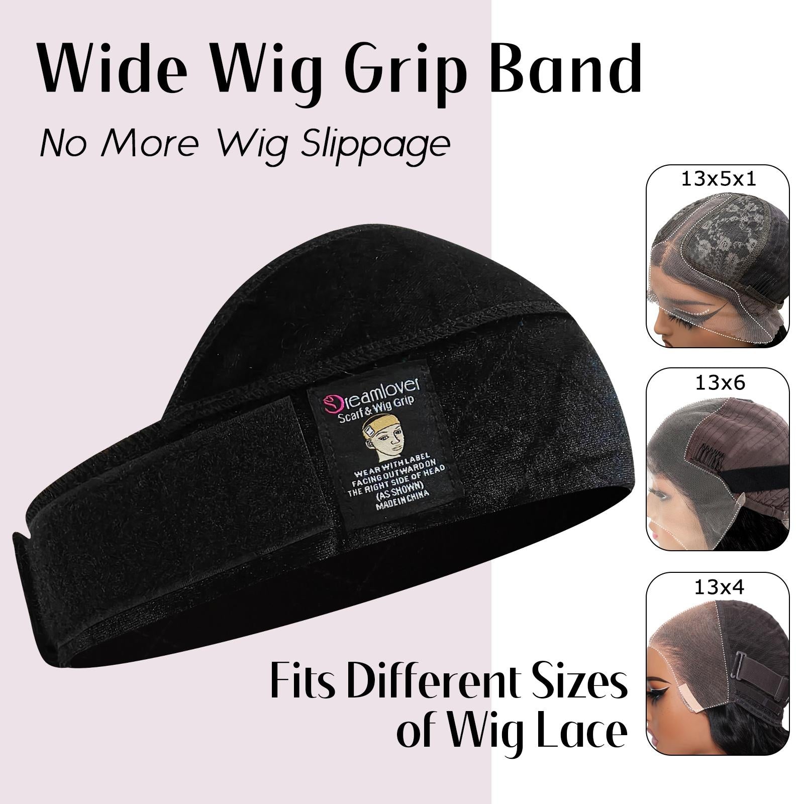 Dreamlover Wig Grip Band for Lace Front Wigs, Adjustable Elastic Wig Grip Headband Wig Band for Women