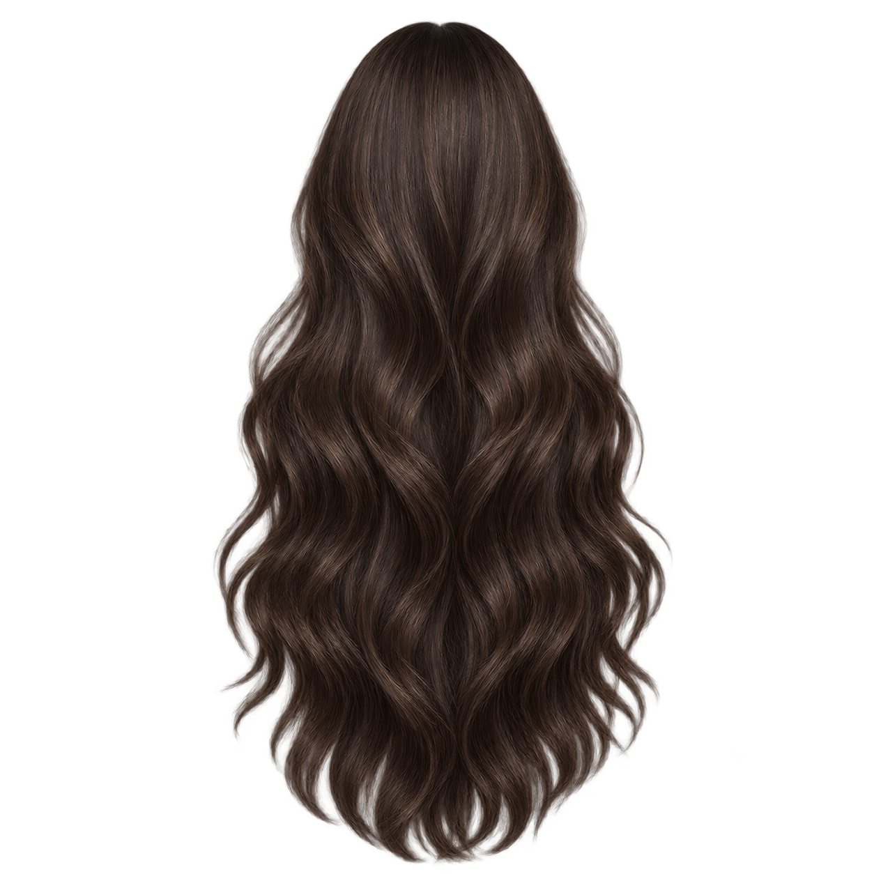 Long hairstyle silhouette
